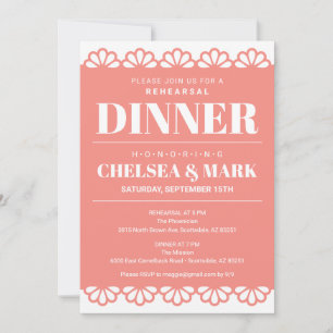 Convite para Jantar de Ensaios Papel Picado