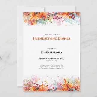 Convite para Jantar de Friendsgiving