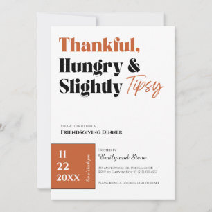 Convite para Jantar de Friendsgiving