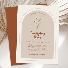 Convite para Jantar de Friendsgiving Floral Terrac