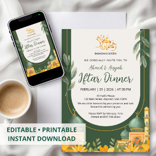 Convite para Jantar de Iftar da Mesquita Floral El