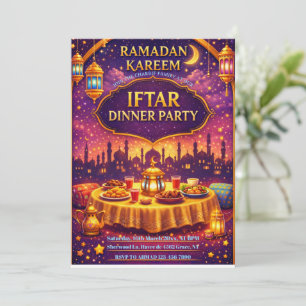 Convite para jantar de Iftar do Ramadan Kareem