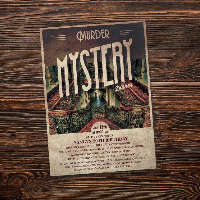 Convite para Jantar de Mistério de Assassinato (Criador carregado)