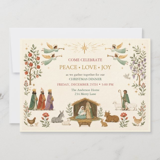 Convite para Jantar de Natal da Natividade (Frente)