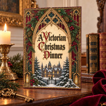 Convite para Jantar de Natal Gótico Vitoriano