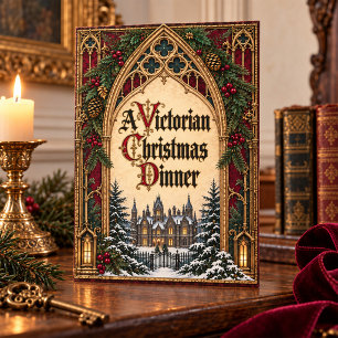Convite para Jantar de Natal Gótico Vitoriano