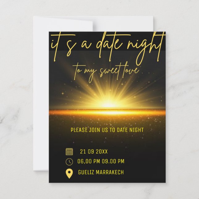 Convite para Jantar de Noite,Convite para Jantar (Frente)