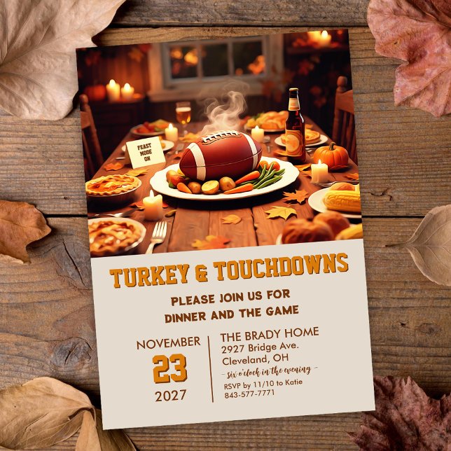 Convite para Jantar de Peru e Touchdowns (Criador carregado)