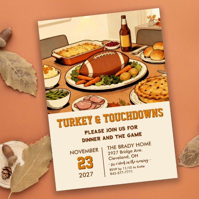 Convite para Jantar de Peru e Touchdowns (Criador carregado)