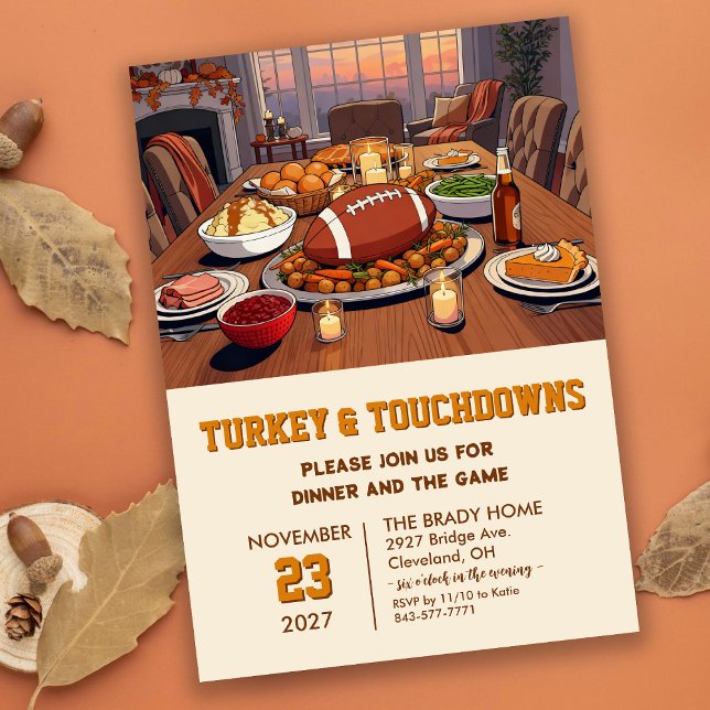 Convite para Jantar de Peru e Touchdowns (Criador carregado)