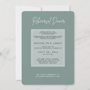 Convite para Jantar de Rehearsal de Casamento em V