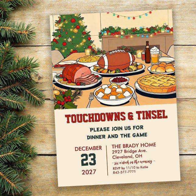 Convite para Jantar de Touchdowns e Purpurina (Criador carregado)