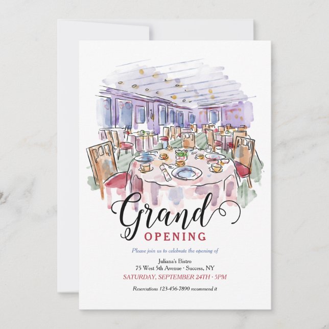 Convite para Jantar em Restaurante (Frente)