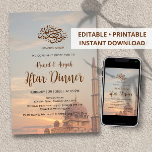 Convite para Jantar Iftar ao Pôr do Sol na Elegant