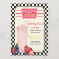 Convite para jantar PTA PTO Milkshake para angaria