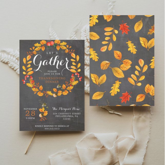 Convite para Jantas de Ação de Graças - Quadro (Criador carregado)