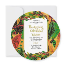 Convite para Jantas de outono Russo de Ação de Gra