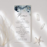 Convite para Janto Casamento de Ondas de Aquarela<br><div class="desc">Este item apresenta pincel aquoso traçado em cores azuis profundas com sotaques dourados imitando ondas na praia, o que o torna uma escolha perfeita para um casamento de verão ou praia. Ele é minimalista e elegante em opções de layout e fontes, também muito fácil de personalizar. Outros itens desta coleção...</div>