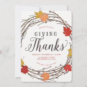 Convite para Janto de Ação de Graças Mapear Wre