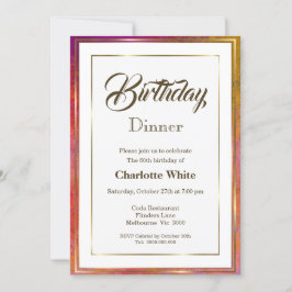 Convite para Janto de aniversário do Elegant Doura