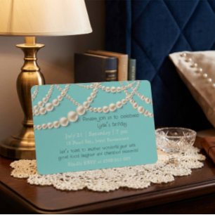 Convite para Janto de Aniversário do Elegant Pearl