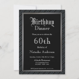 Convite para Janto de aniversário do Elegante Blac