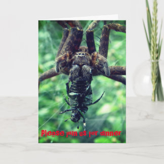 Convite para Janto de Aranha Halloween