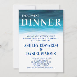 Convite para Janto de Casamento de Ondas Oceânicas