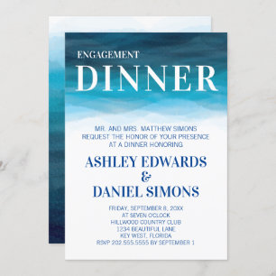 Convite para Janto de Casamento de Ondas Oceânicas