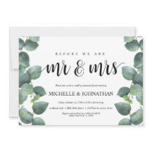 Convite para Janto de Casamento Eucalyptus