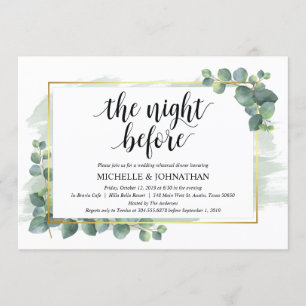 Convite para Janto de Casamento Eucalyptus