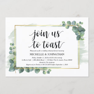 Convite para Janto de Casamento Eucalyptus