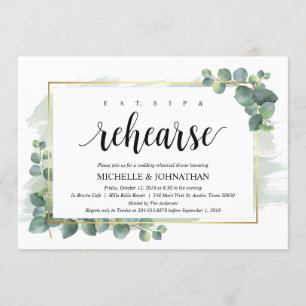 Convite para Janto de Casamento Eucalyptus