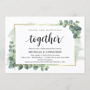 Convite para Janto de Casamento Eucalyptus