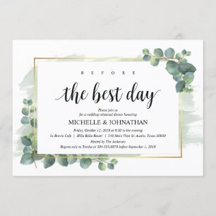 Convite para Janto de Casamento Eucalyptus