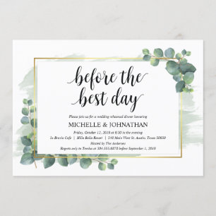 Convite para Janto de Casamento Eucalyptus