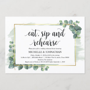 Convite para Janto de Casamento Eucalyptus