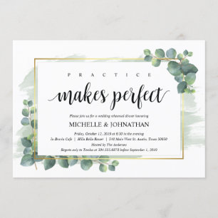 Convite para Janto de Casamento Eucalyptus