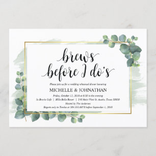 Convite para Janto de Casamento Eucalyptus