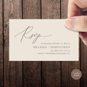 Convite para Janto de Casamento RSVP Romântico Mod