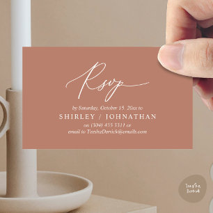 Convite para Janto de Casamento RSVP Romântico Mod