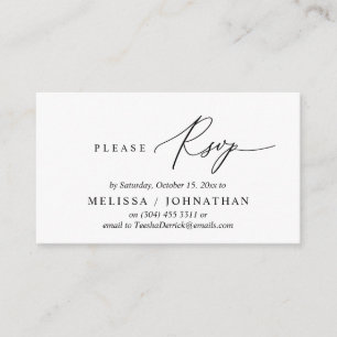 Convite para Janto de Casamento RSVP Romântico Mod