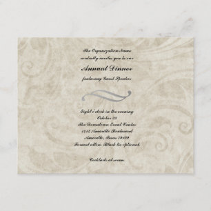 Convite para Janto de Design de Pergaminho de Vint