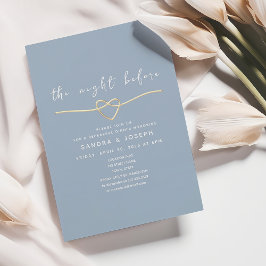 Convite para Janto de ensaio azul Dusty