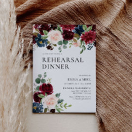 Convite para Janto de Ensaio Boho Burgundy Blush