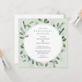 Convite para Janto de ensaio Chic Greenery