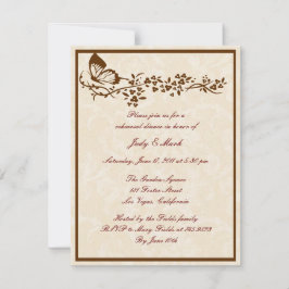 Convite para Janto de ensaio de borboletas Elegant