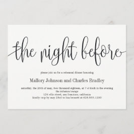 Convite para Janto de ensaio de caligrafia adoráve