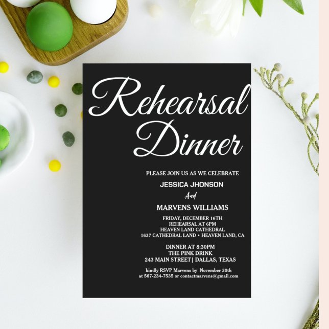 Convite para janto de ensaio de caligrafia negra r (Criador carregado)