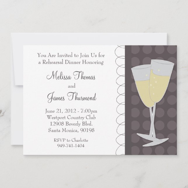 Convite para Janto de Ensaio de Casamento (Frente)